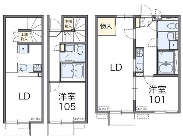 レオパレスステイシャイニィ岡の物件間取画像